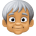 🧓🏽 older person: medium skin tone display on Facebook